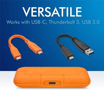 Ổ Cứng Di Động SSD Lacie Rugged 1 TB USB-C, Thunderbolt 3 + SRS - STHR1000800