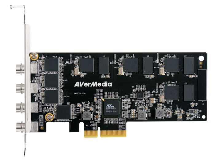 AverMedia 1080p30 SDI Quad-Channel H.264 H/W Encode PCIe Video Capture Card CL334-SNq