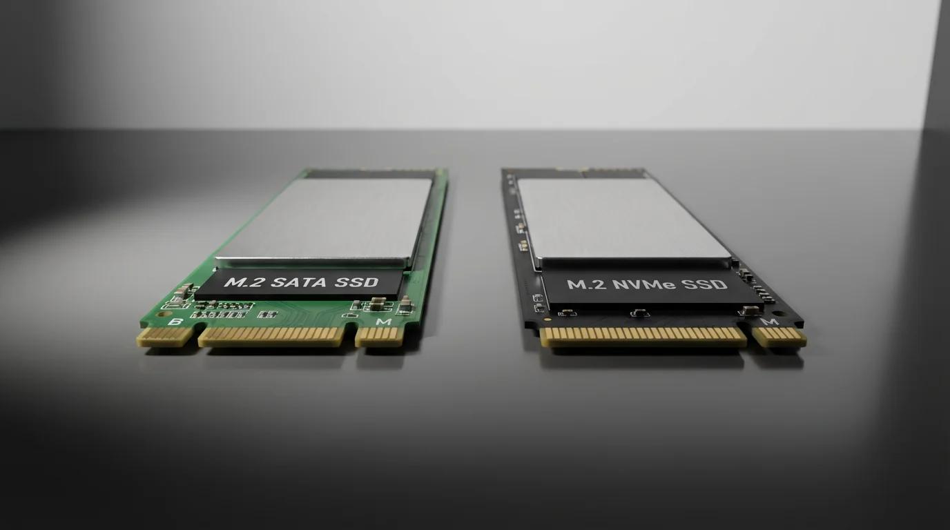 M.2 là form factor; SSD M.2 có thể sử dụng SATA hoặc PCIe NVMe tùy thiết kế.
