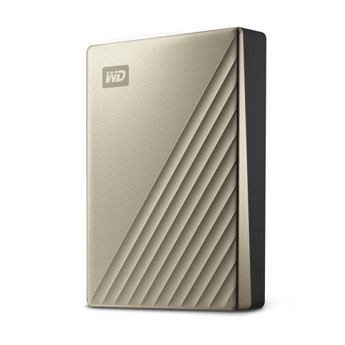 Ổ cứng di động 4TB WD My Passport Ultra USB Type-C 3.0 Vàng WDBFTM0040BGD-WESN