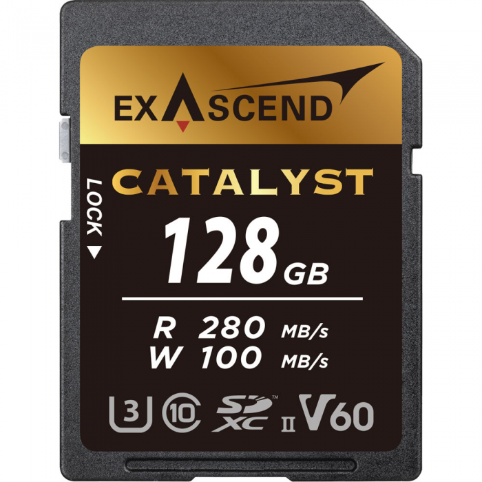 Thẻ nhớ UHS-II SD card V60 - Catalyst - 128GB hiệu Exascend, model: EX128GSDV60