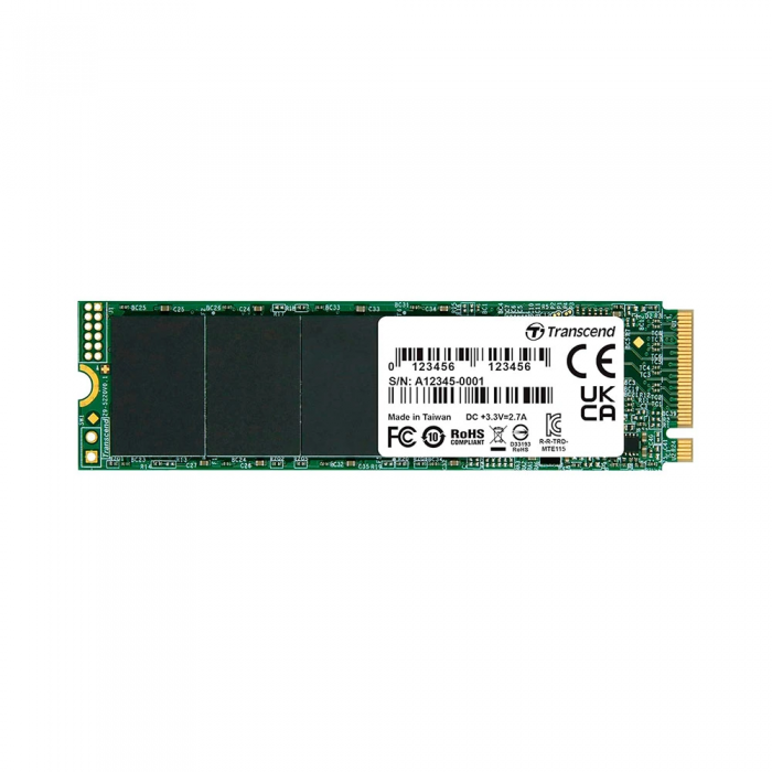 ổ cứng gắn trong 250GB SSD115S M.2 2280, PCIe Gen3x4, Transcend (up to R/W: 3200/1300MB/s)