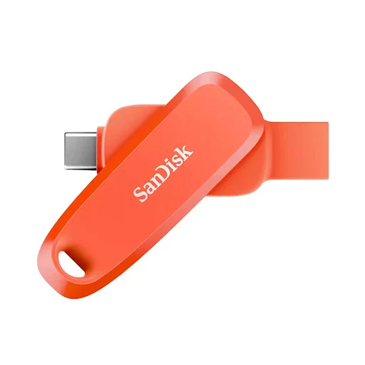Bộ nhớ ngoài SanDisk 64GB, SDDDC6-064G-G46NO,Phone Drive USB 3.2 TypeC + Type A,Nasturtium Orange (màu cam san hô) 