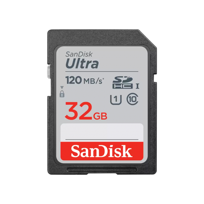 Thẻ nhớ SD SanDisk Ultra- 32GB SDHC, 120MB/s R,C10,USH-I, 4x6- SDSDUN4-032G-GN6IN